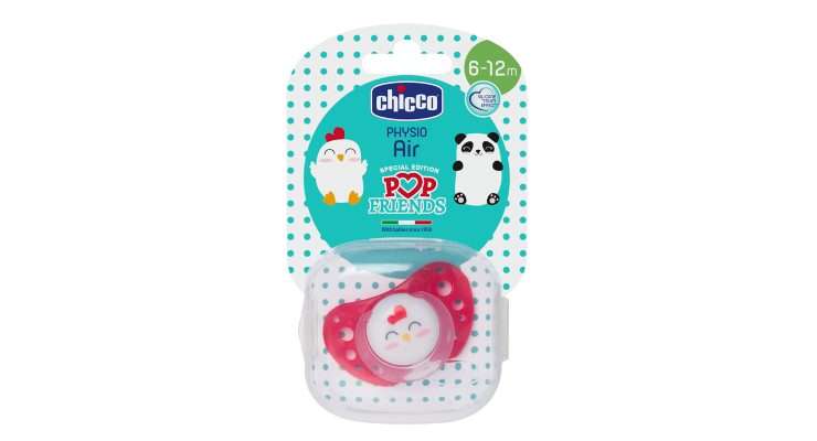 SUCETTE CHICCO SILICONE 6-16M+ PH.AIR POPFRIENDS 