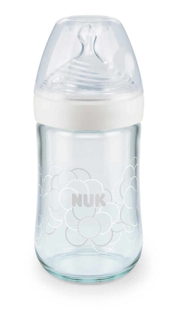 BIBERON EN VERRE NATURE SENSE 240ML 0-6 MOIS M NUK