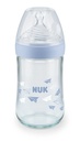 BIBERON EN VERRE NATURE SENSE 240ML 0-6 MOIS M NUK