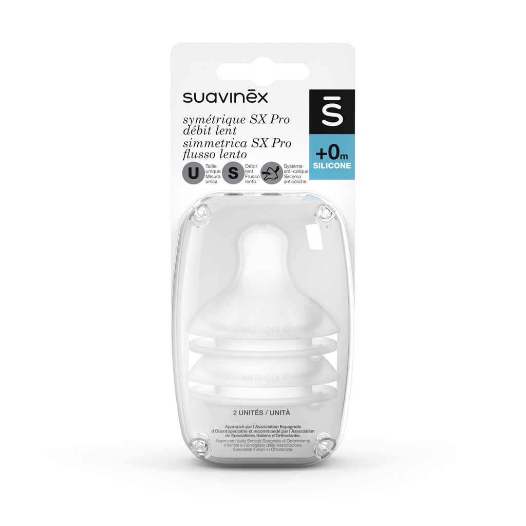 2 Tétine en silicone physiologique SX Pro Suavinex