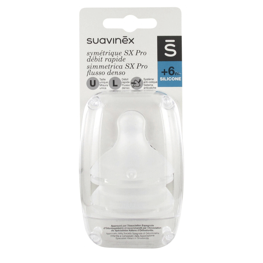 2 Tétine en silicone physiologique SX Pro Suavinex