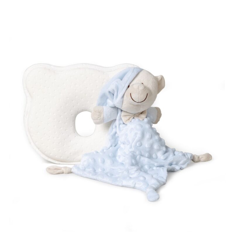 Coussin troué Anti-plagiocéphalie + Doudou INTERBABY