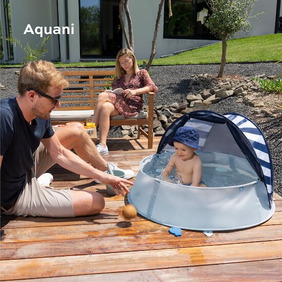 Tente anti-UV Aquani Marinière bleu/blanc Babymoov