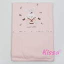 drap en coton lapin rose bebelina