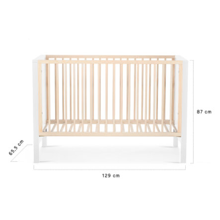 LIT BEBE EN BOIS GUARDRAIL WHITE T00