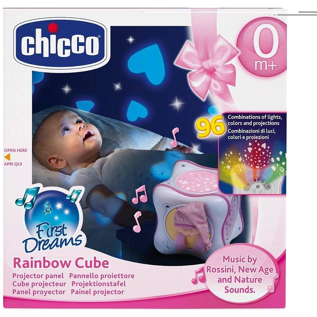 CHICCO VEILLEUSE CUBE ARC EN CIEL FIRST DREAMS ROSE