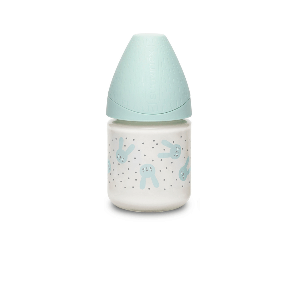 BIBERON VERRE RABBIT 120 ML VERT  SUAVINEX