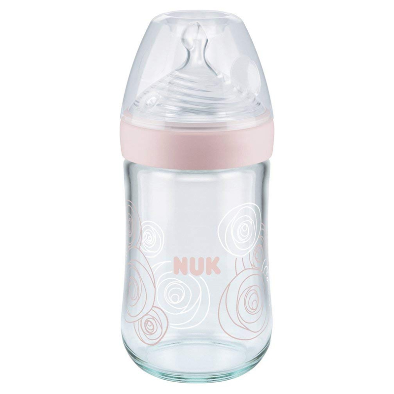 BIBERON EN VERRE NATURE SENSE 240ML 0-6 MOIS M NUK