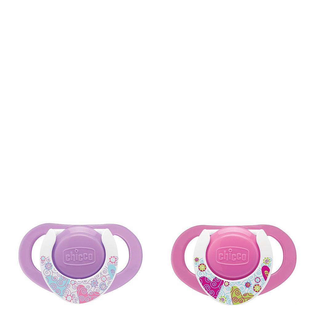 SUCETTE CHICCO SILICONE 12/16-36M PHYSIO COMPACT 2PCS ROSE