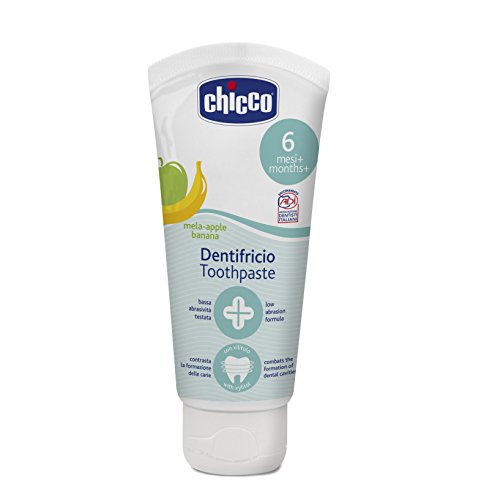 DENTIFRICE POMME BANNANE 50 ML  6M+ NO FLUORIDE CHICCO 