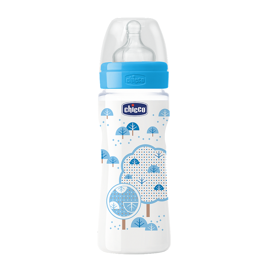 BIBERON PP SILICONE CHICCO FLUX DENSE +4M 330ML BOY