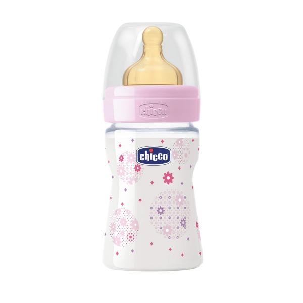 BIBERON PLASTIQUE 150ML EN LATEX DÉCORÉ CHICCO 