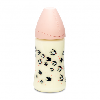 BIBERON 270ML EN LATEX SWALLOW ROSE SUAVINEX