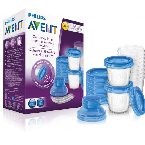 10 Pots de conservation lait maternel avent