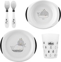 Set repas Noir & Blanc Planètes 5pcs 18M+ Chicco