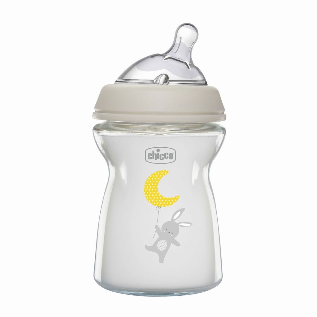 Biberon Natural feeling En Verre 0m+ 250ML CHICCO