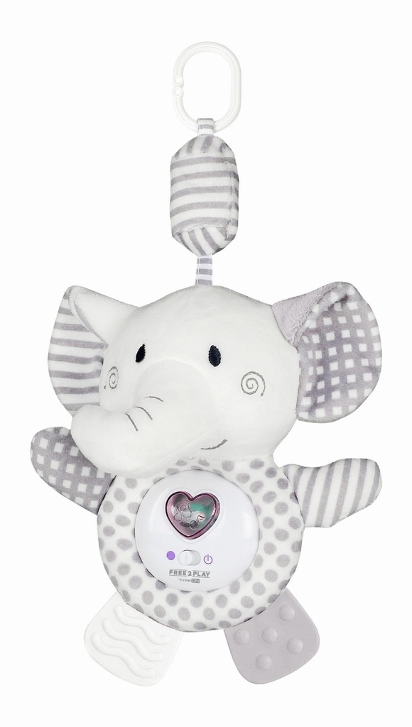 Éléphant en peluche avec anneau de dentition Free on