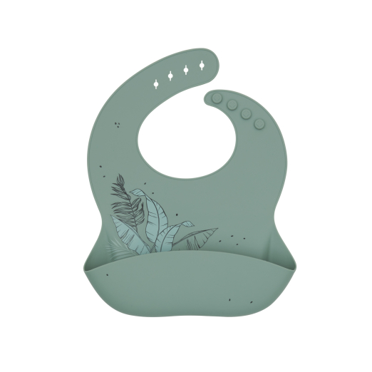 Bavoir Platine Silicone Flora Kikka Boo