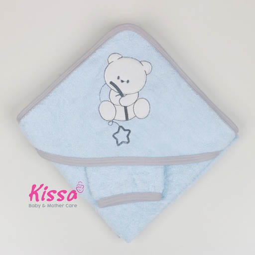 [K100] Cap De Bain 80*90cm + Gant KISSA