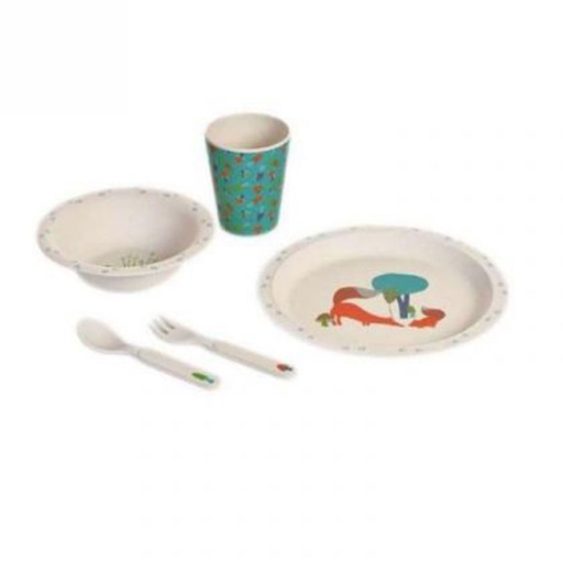 [5416FORET] SET VAISSELLE EN BAMBOU FORET