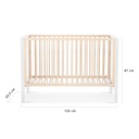 LIT BEBE EN BOIS GUARDRAIL WHITE T00