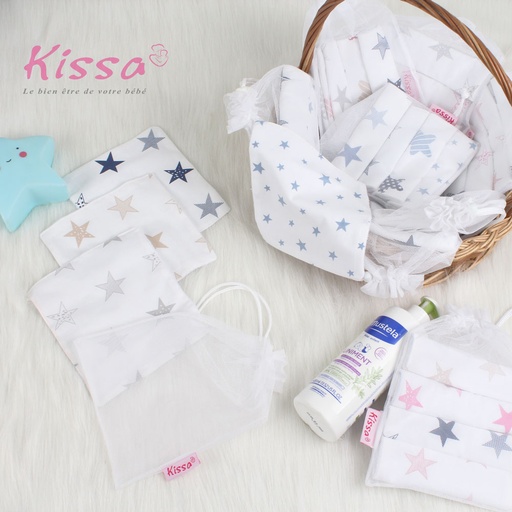 [KL01] 4 LINGETTES LAVABLES+ SAC DE LAVAGE  