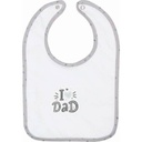 BAVETTE I LOVE DAD GRIS FREE ON