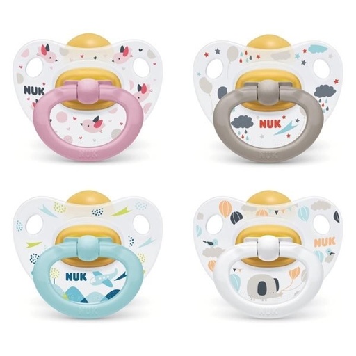 [10734011] SUCETTE ORTHODONTIQUE LATEX HAPPY KIDS 6-18M NUK