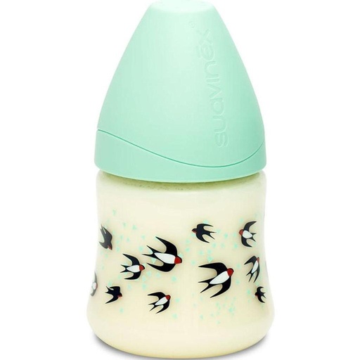 [3800057] BIBERON FEED BOTTLE 150 S 3 POSITIONS  BLEU SWALLOW L1 SUAVINEX 