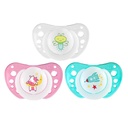 SUCETTE CHICCO SILICONE 16-36M PHYSIO AIR NIGHT LUMI  2PCS