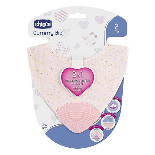 ANNEAU DE DENTITION GUMMY BIB TEETHER GIRL CHICCO