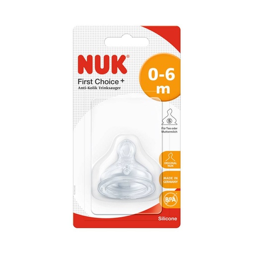 [10709252] TETINE COL LARGE ANTI-COLIQUE O-6 m "S" NUK