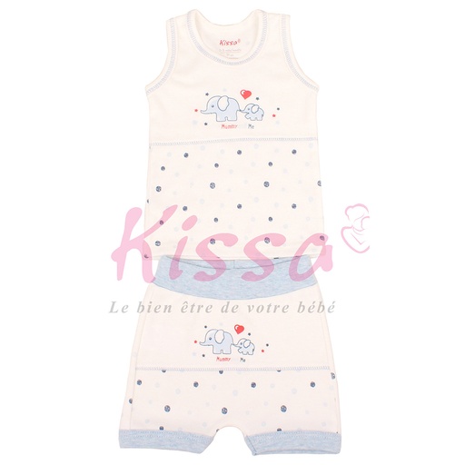 [ENS381B] ENSEMBLE KISSA DEBARDEUR+SHORT ENS381B