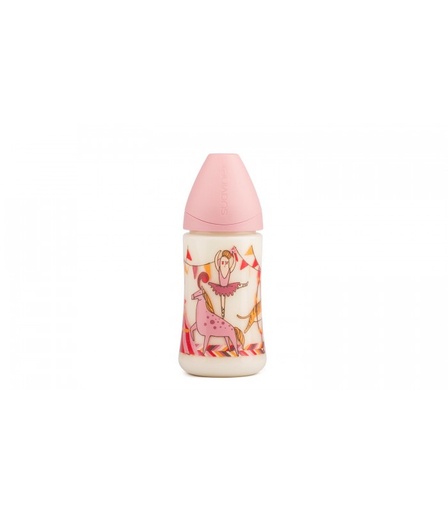 [3156853] BIBERON LTX 0-6M 270ML FLUX MOY CIRQUE ROSE