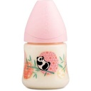 BIBERON  SIL 0-6M 150ML FLUX LENT PANDA ROSE