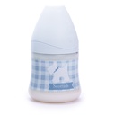 BIBERON 150ML EN SILICONE SCOTTISH BLEU