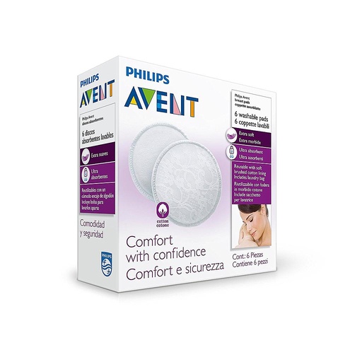 [SCF155/06] COUSSINET LAVABLES 6 PCS AVENT