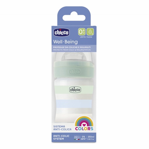 Biberon well-being en plastique 150ml 0m+ Chicco