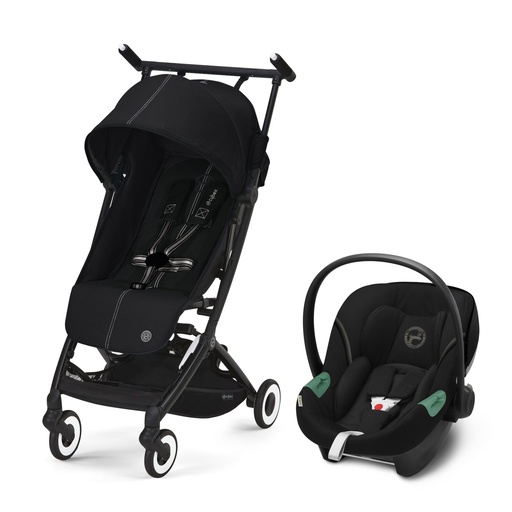 Poussette duo Cybex Libelle + coque Aton S2 i-Size Moon Black