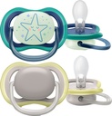 2 Sucettes Ultra Air Day and night 6-18M Avent