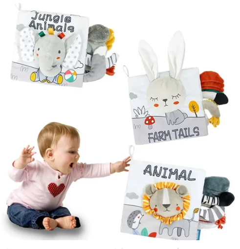 [34569-20] Livre Tissu Bébé Montessori